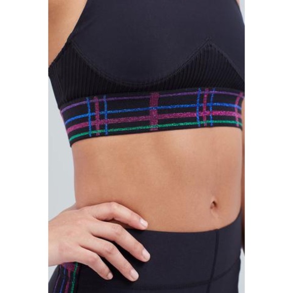 Terez Glitter Plaid Sports Bra sz S NWT - Picture 5 of 9